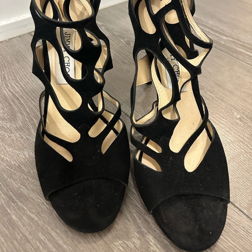 Jimmy Choo Suede Sandal Heels